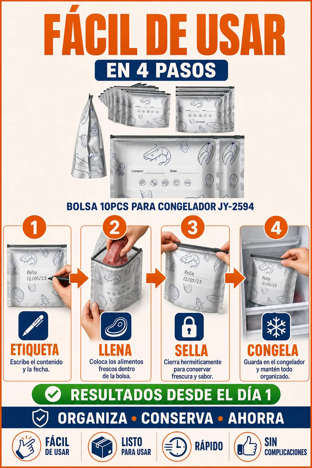 Bolsas para congelador JY-2594