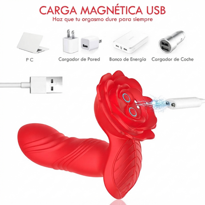 VIBRADOR PORTATIL FORMA DE FLOR Z06107RA
