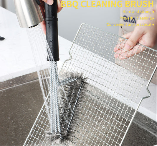 Cepillo para Parrilla 3 en 1 - Limpieza Profunda y Rápida (Acero Inoxidable)
